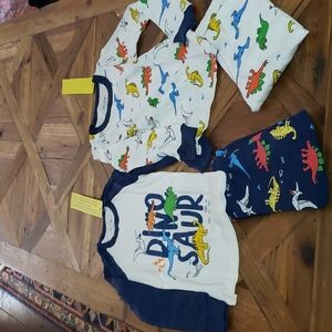 2 sets of Shelry Dinosaur pajamas